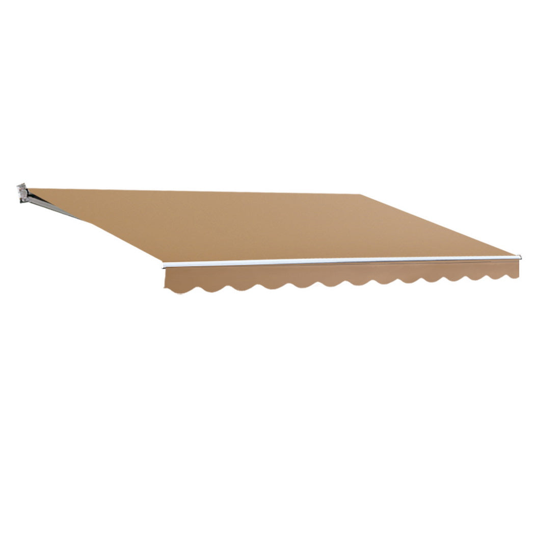 Retractable Folding Arm Awning Manual Sunshade 2.5Mx2M Beige