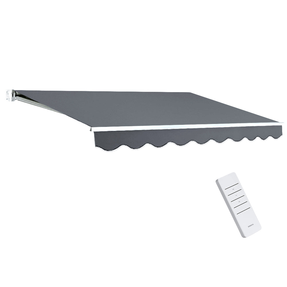 Retractable Folding Arm Awning Motorised Sunshade 2.5Mx2M Grey