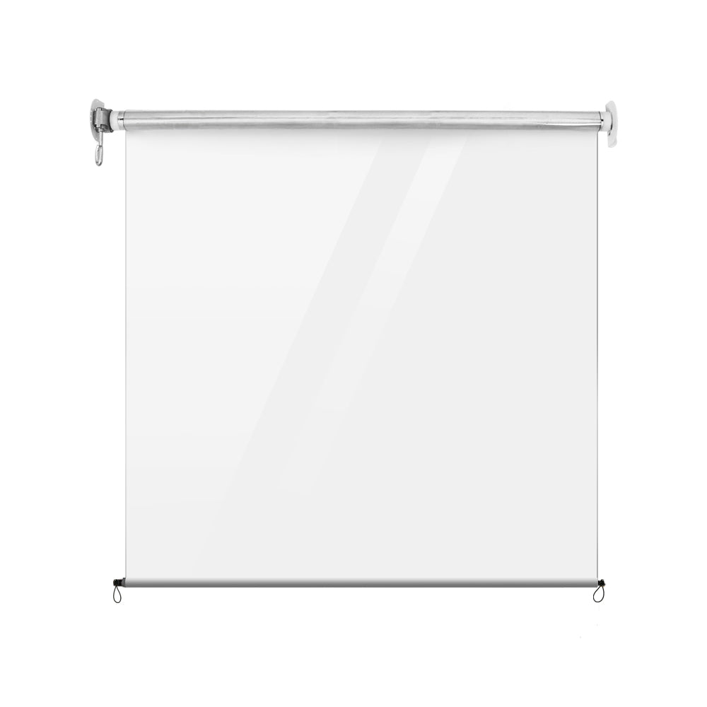 1.5X2.4M Outdoor Blinds Clear Roll Down Awning Retractable Outdoor Blinds Water Wind Proof Transparent