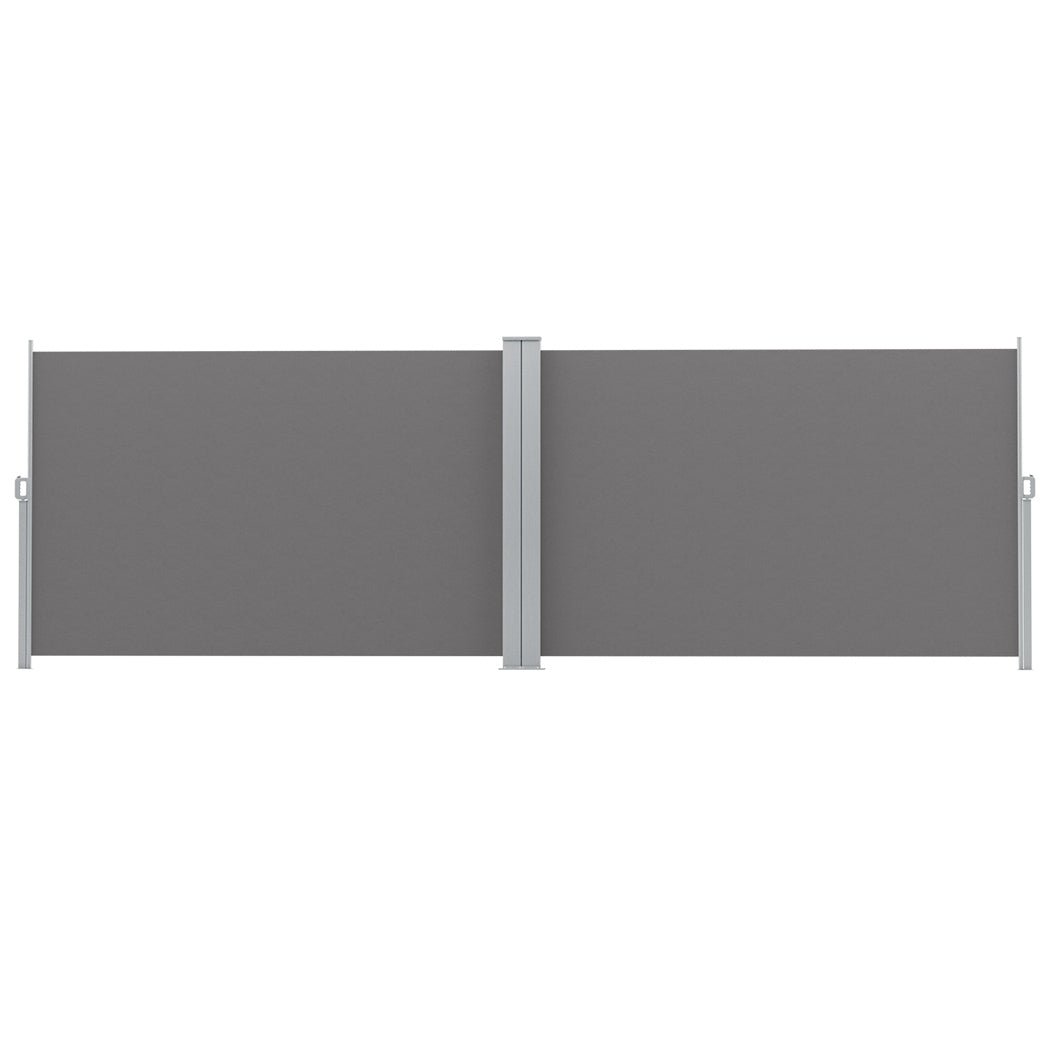 Side Awning Sun Shade Outdoor Retractable Privacy Screen 2X6M Grey
