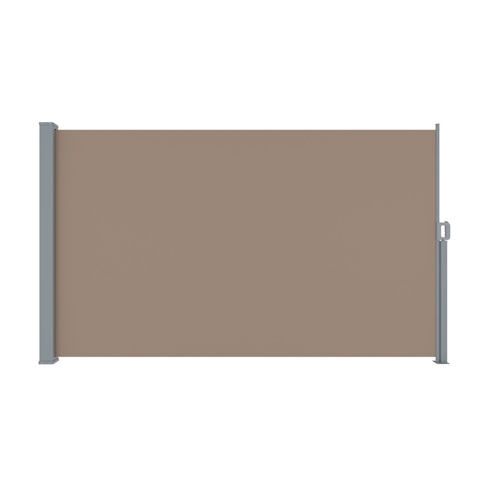 Side Awning Sun Shade Outdoor Blinds Retractable Screen 1.8X3M Brown