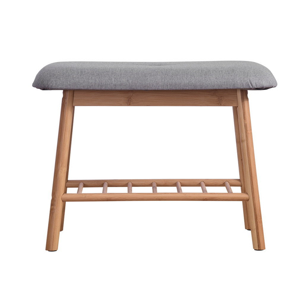 Shoe Rack Shoe Bench Fabric Seat 2 Pairs