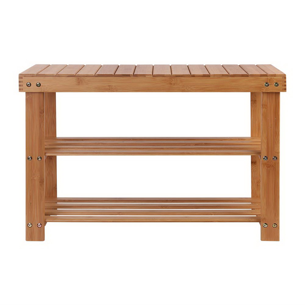 Shoe Rack Shoe Bench 10 Pairs Bamboo