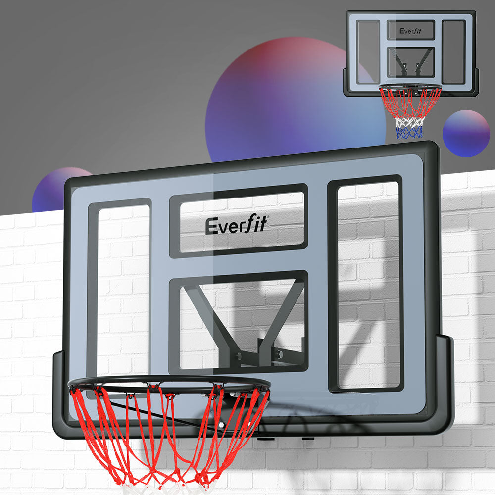 45 Basketball Hoop Backboard Wall Mounted Ring Net Sports Pro System