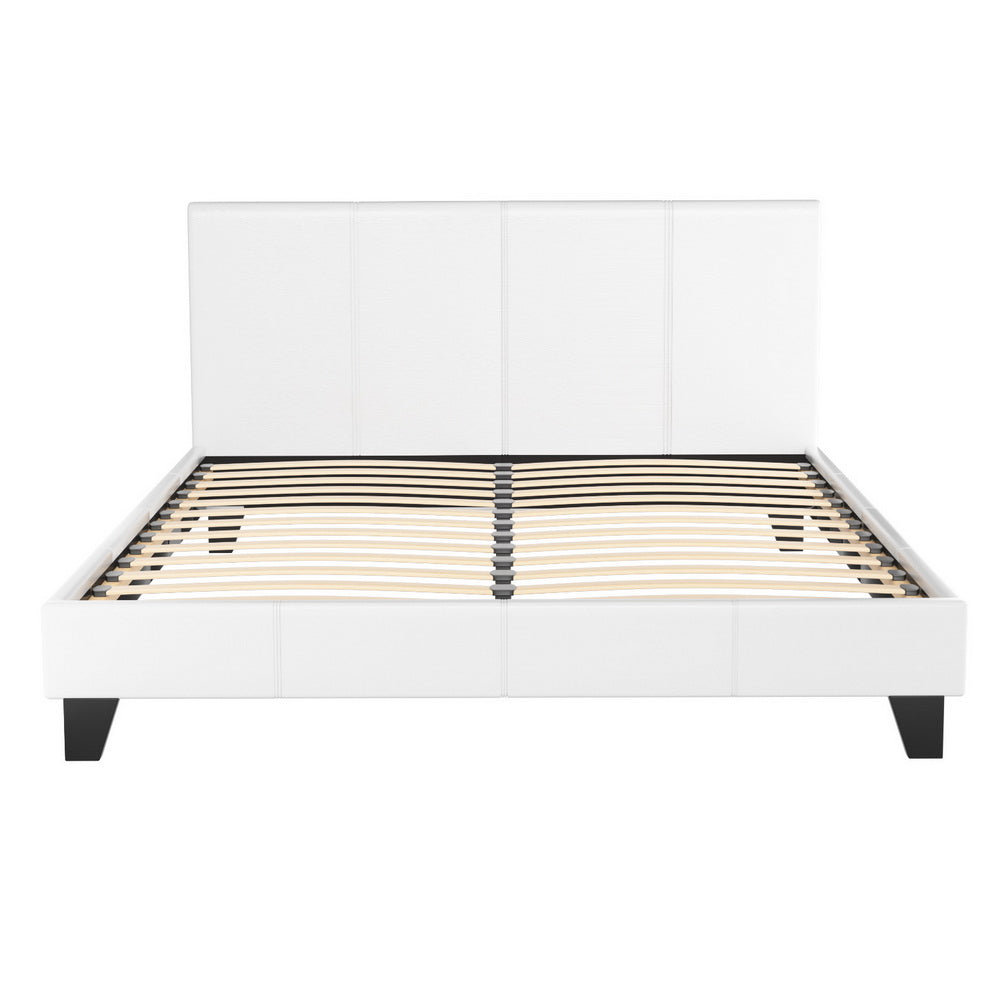 Bed Frame Queen Size White NEO
