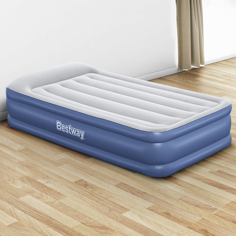 Air Mattress Inflatable Bed 46cm Airbed Single Blue