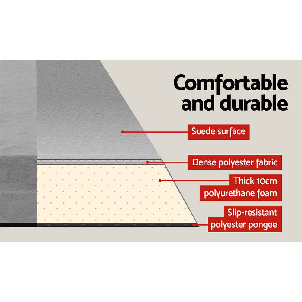 Self Inflating Mattress Camping Sleeping Mat Air Bed Double Set Grey