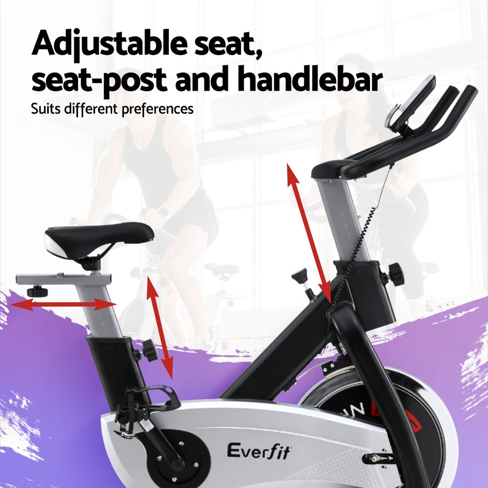 15kg Flywheel Spin Bike Exercise Bike Home Gym Fitness 120KG Capacity