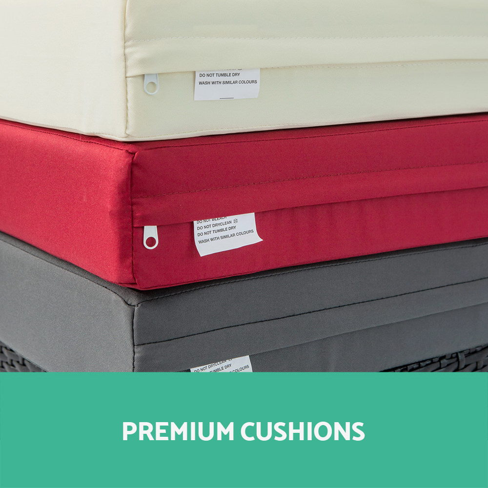 Outdoor Dining Set 13 Piece Wicker Table Chairs Setting Black