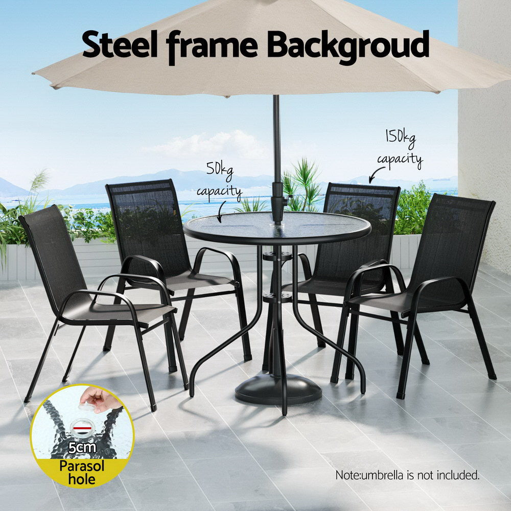 Outdoor Dining Set Table and Chairs Patio Garden Furniture Bistro Set