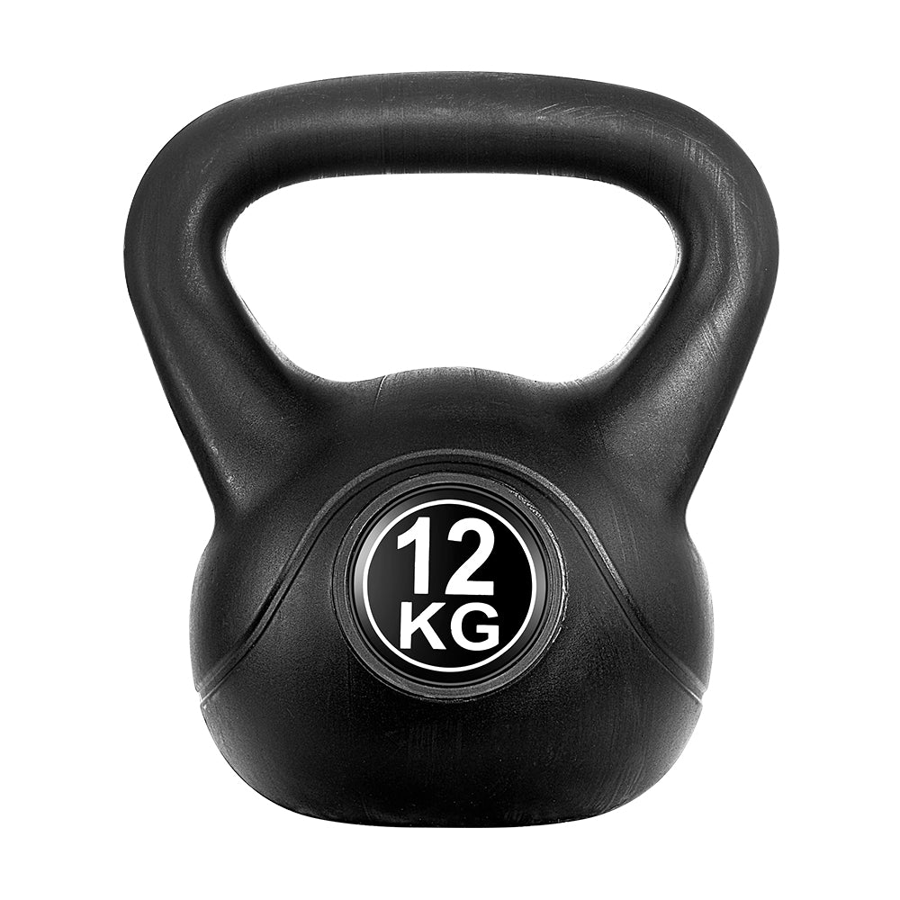 12kg Kettlebell Set Weight Lifting Bench Dumbbells Kettle Bell Gym Home