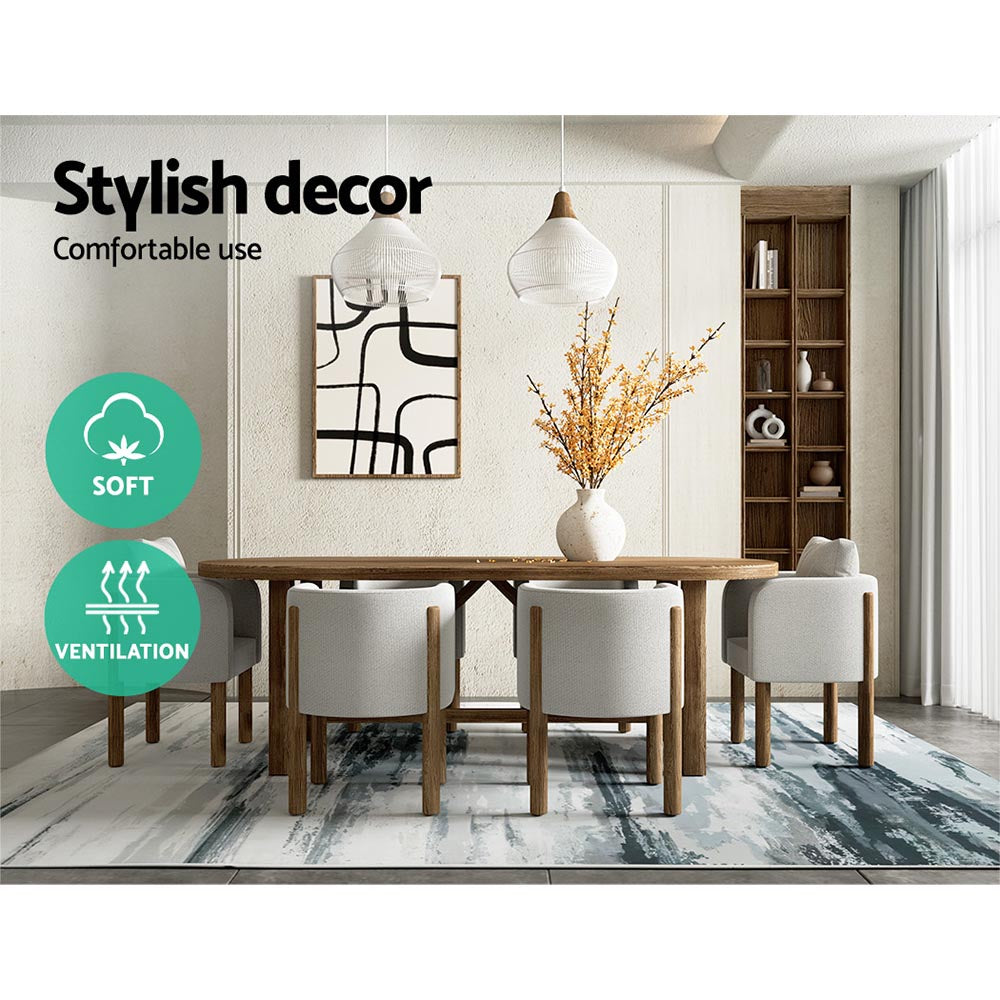 Rug 200x290cm Area Rug Washable Mat Large Carpet Soft Short Pile Poca
