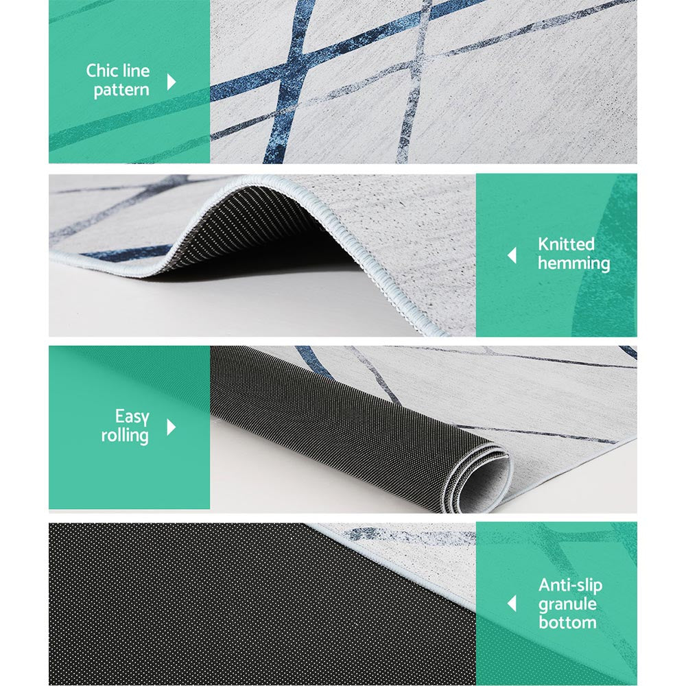 Rug 160x230cm Area Rug Washable Mat Large Carpet Soft Short Pile Jaca