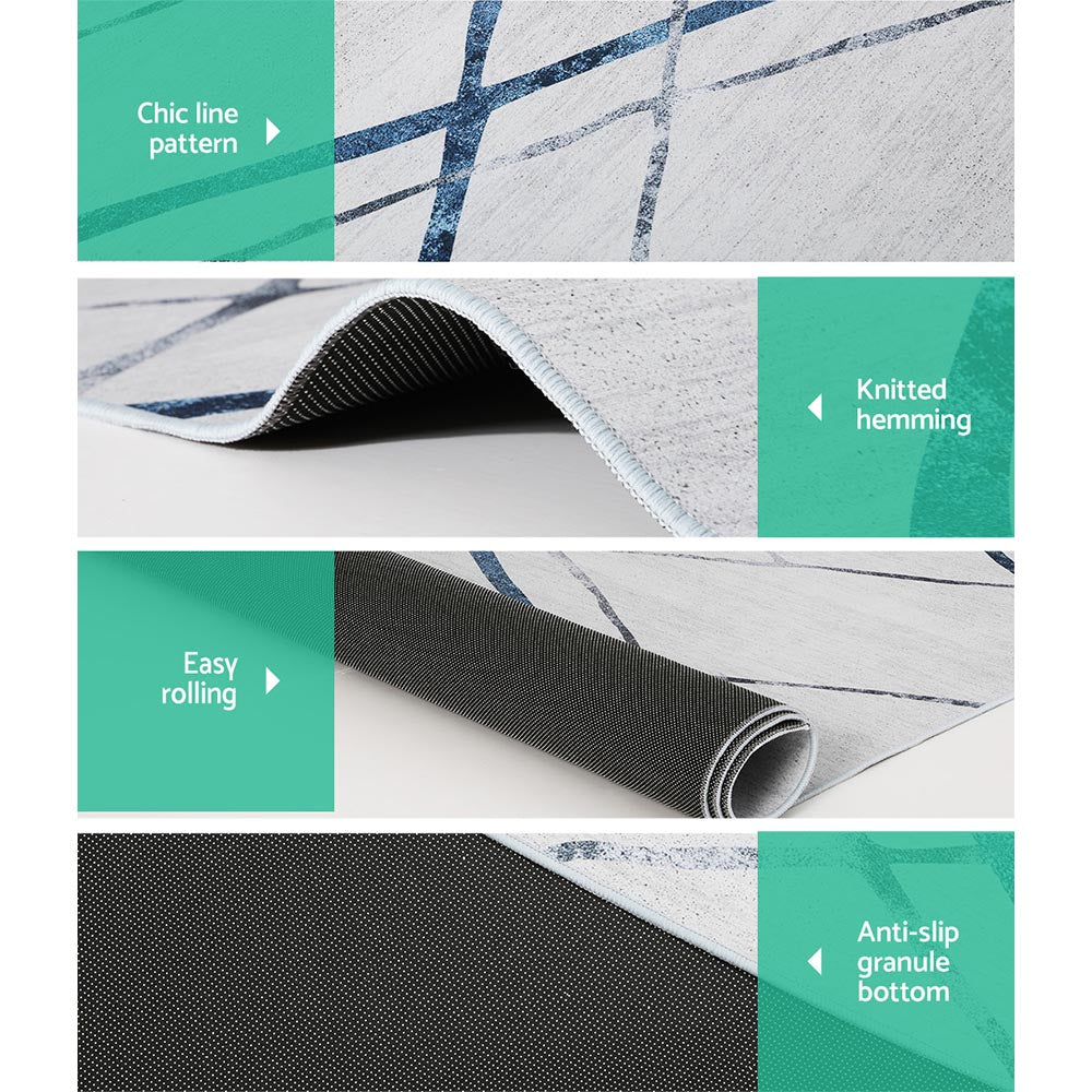 Rug 200x290cm Area Rug Washable Mat Large Carpet Soft Short Pile Jaca
