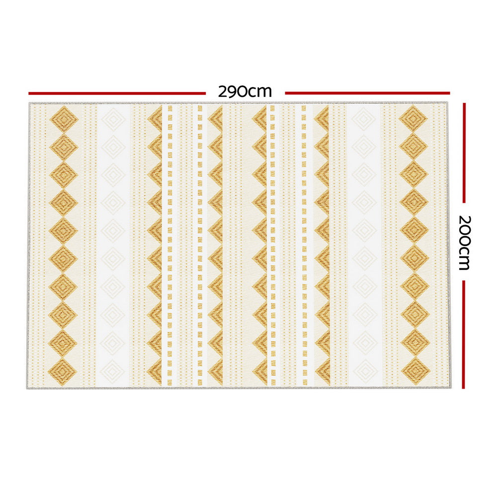 Rug 200x290cm Area Rug Washable Mat Large Carpet Soft Short Pile Ella