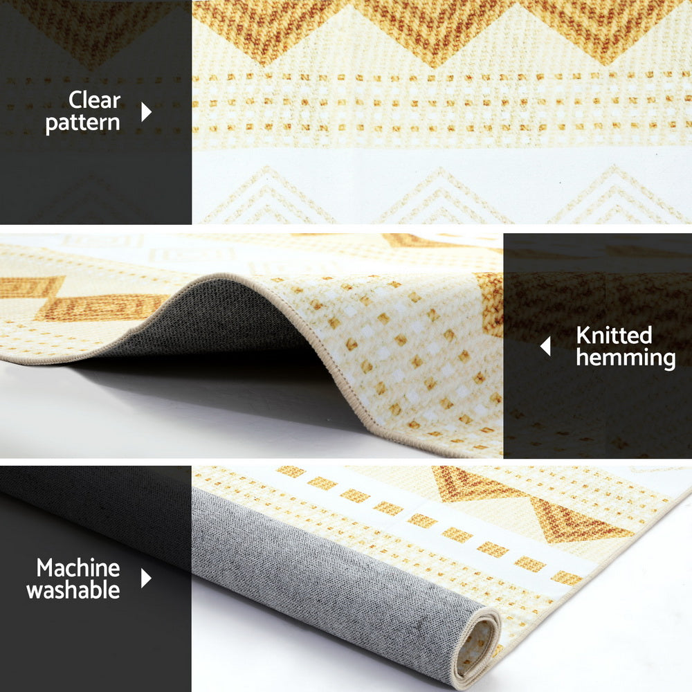Rug 200x290cm Area Rug Washable Mat Large Carpet Soft Short Pile Ella