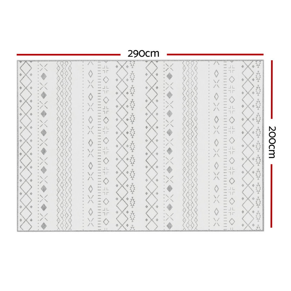 Rug 200x290cm Area Rug Washable Mat Large Carpet Soft Short Pile Una