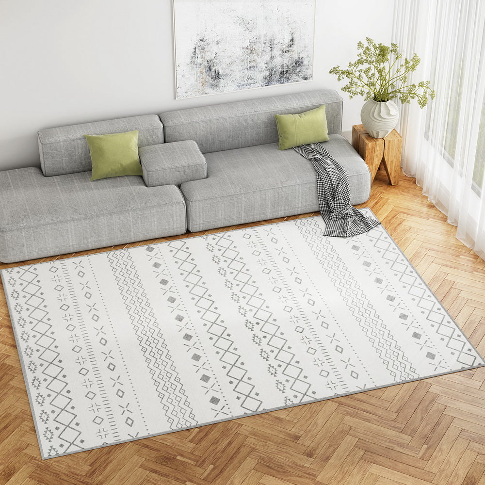 Rug 200x290cm Area Rug Washable Mat Large Carpet Soft Short Pile Una