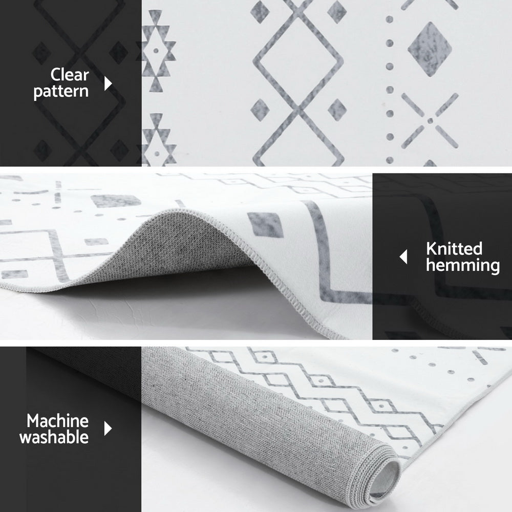 Rug 200x290cm Area Rug Washable Mat Large Carpet Soft Short Pile Una