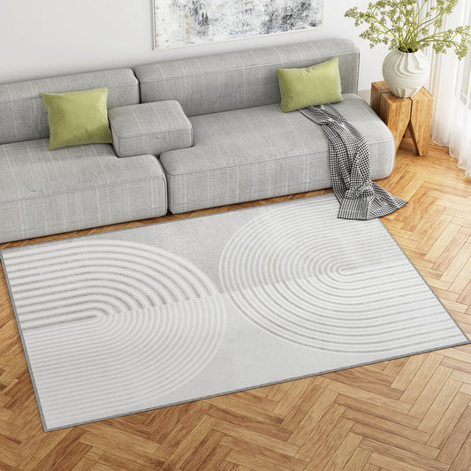 Rug 160x230cm Area Rug Washable Mat Large Carpet Faux Rabbit Fur Cyril