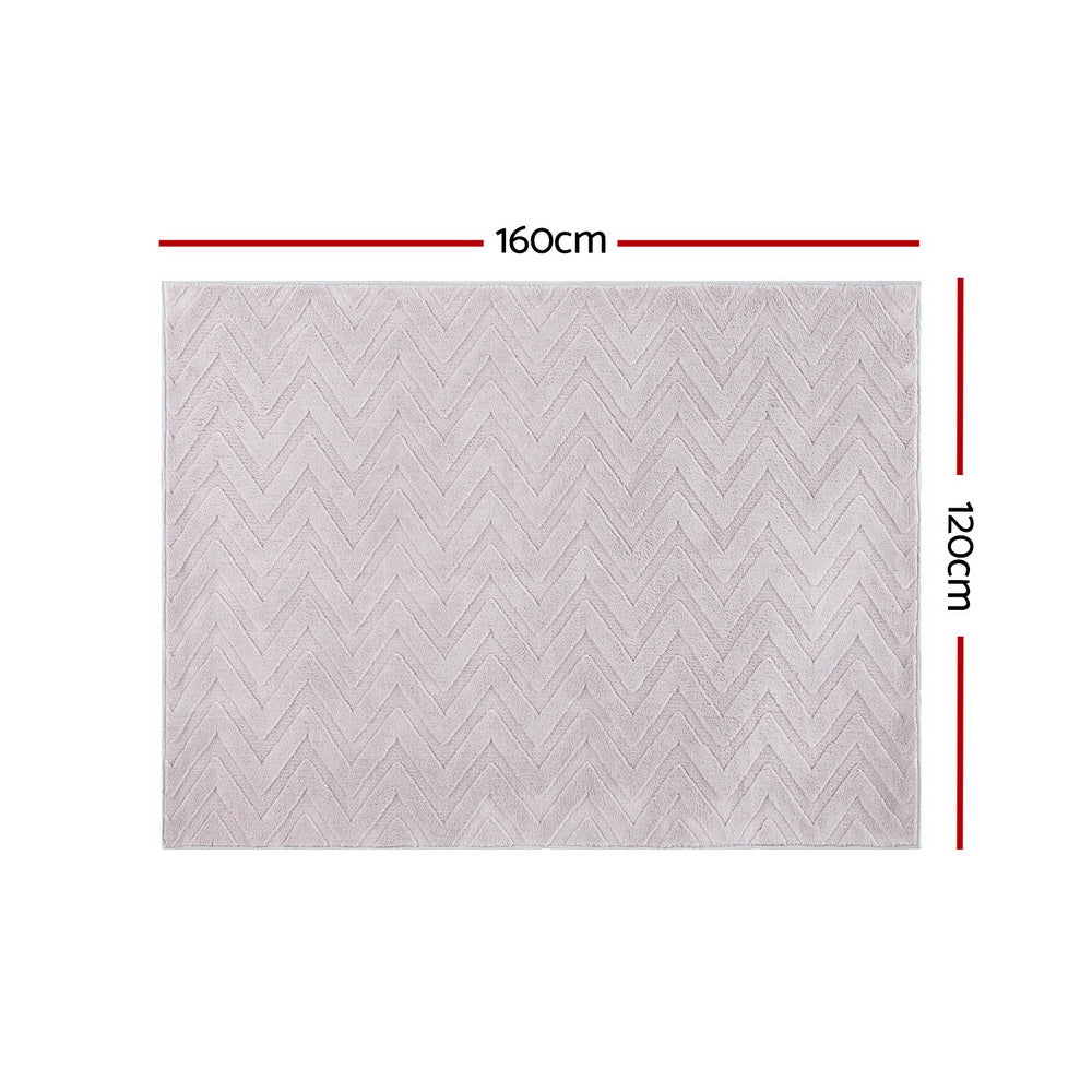Rug 120x160cm Area Rug Washable Mat Large Carpet Microfiber Ripple