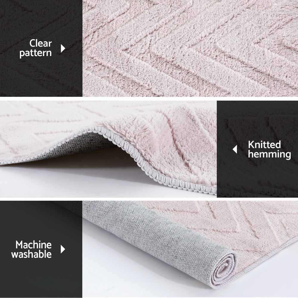 Rug 200x290cm Area Rug Washable Mat Large Carpet Microfiber Ripple