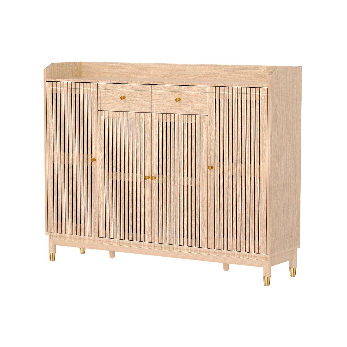 Shoe Rack Cabinet with Shelves 26 Pairs Pine