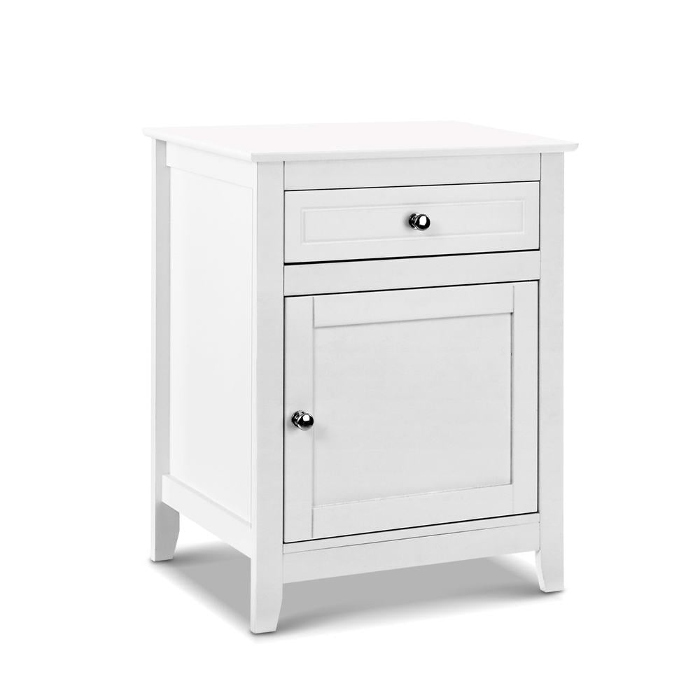 Bedside Tables Side Table Drawers Nightstand White