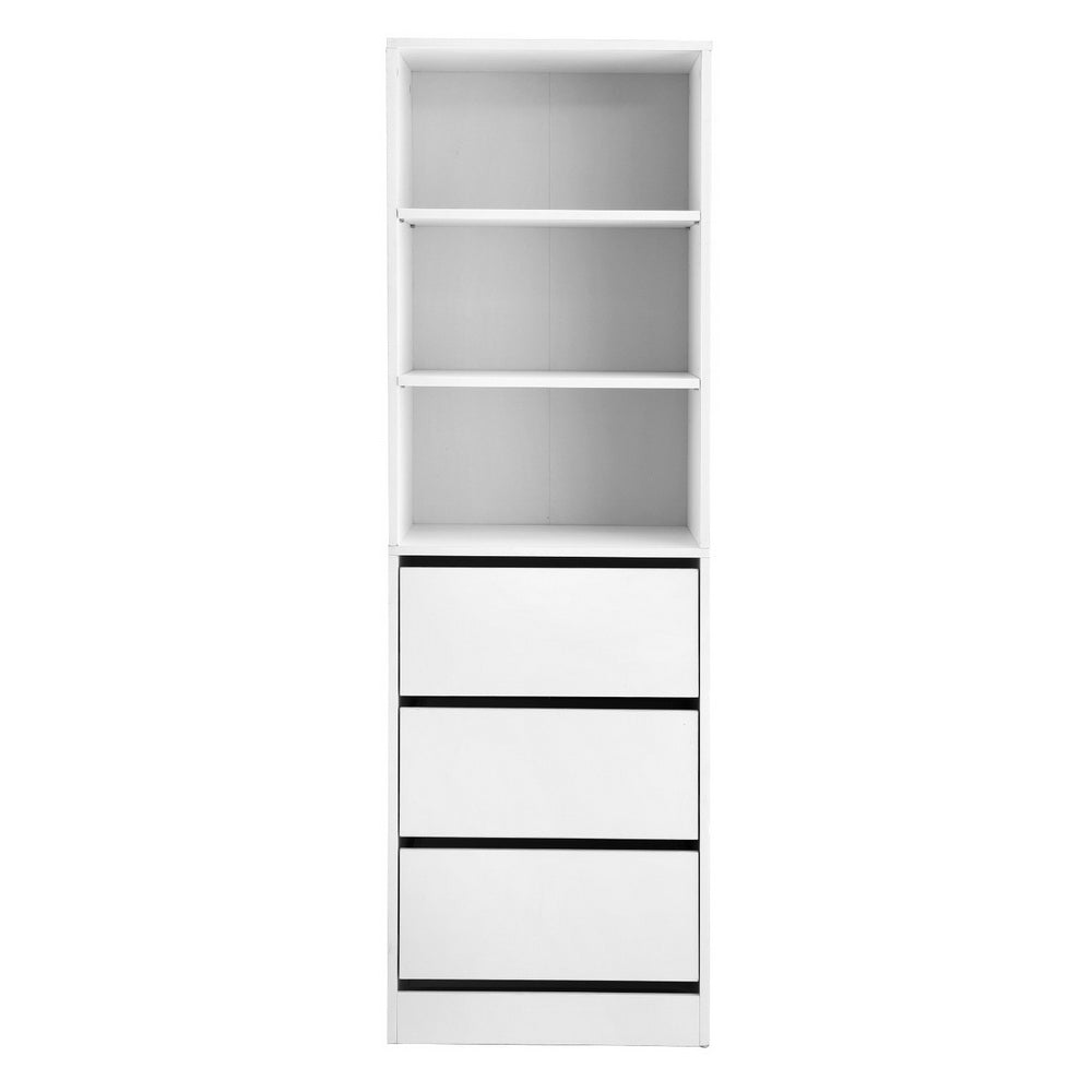 3 Chest of Drawers Tallboy Cabinet White