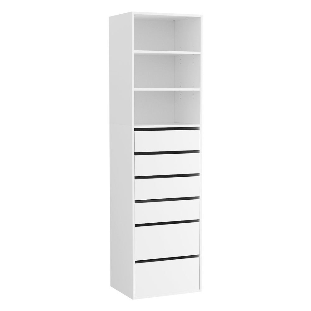 6 Chest of Drawers Tallboy Cabinet White