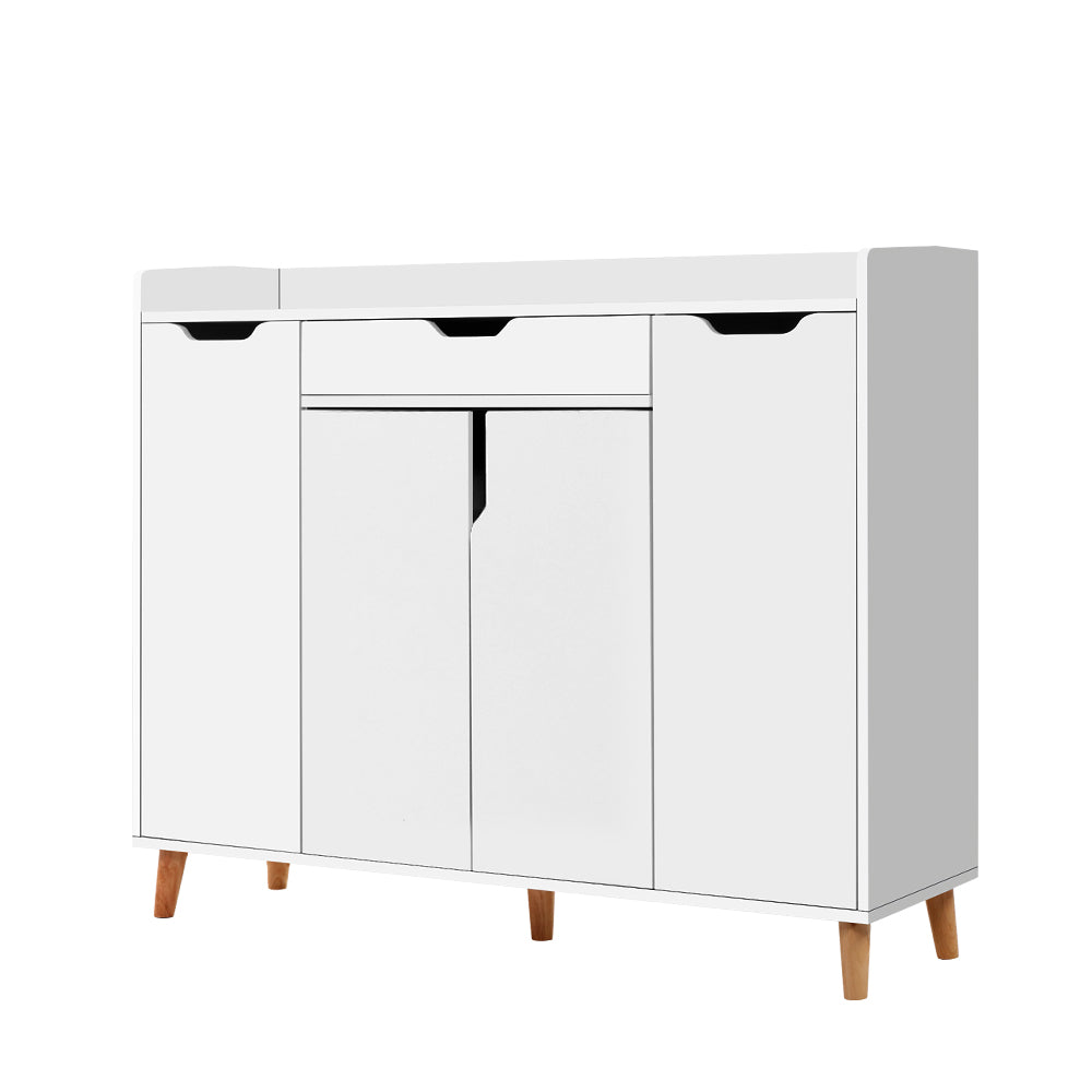 Shoe Rack Cabinet 26 Pairs Adjustable White Cissy