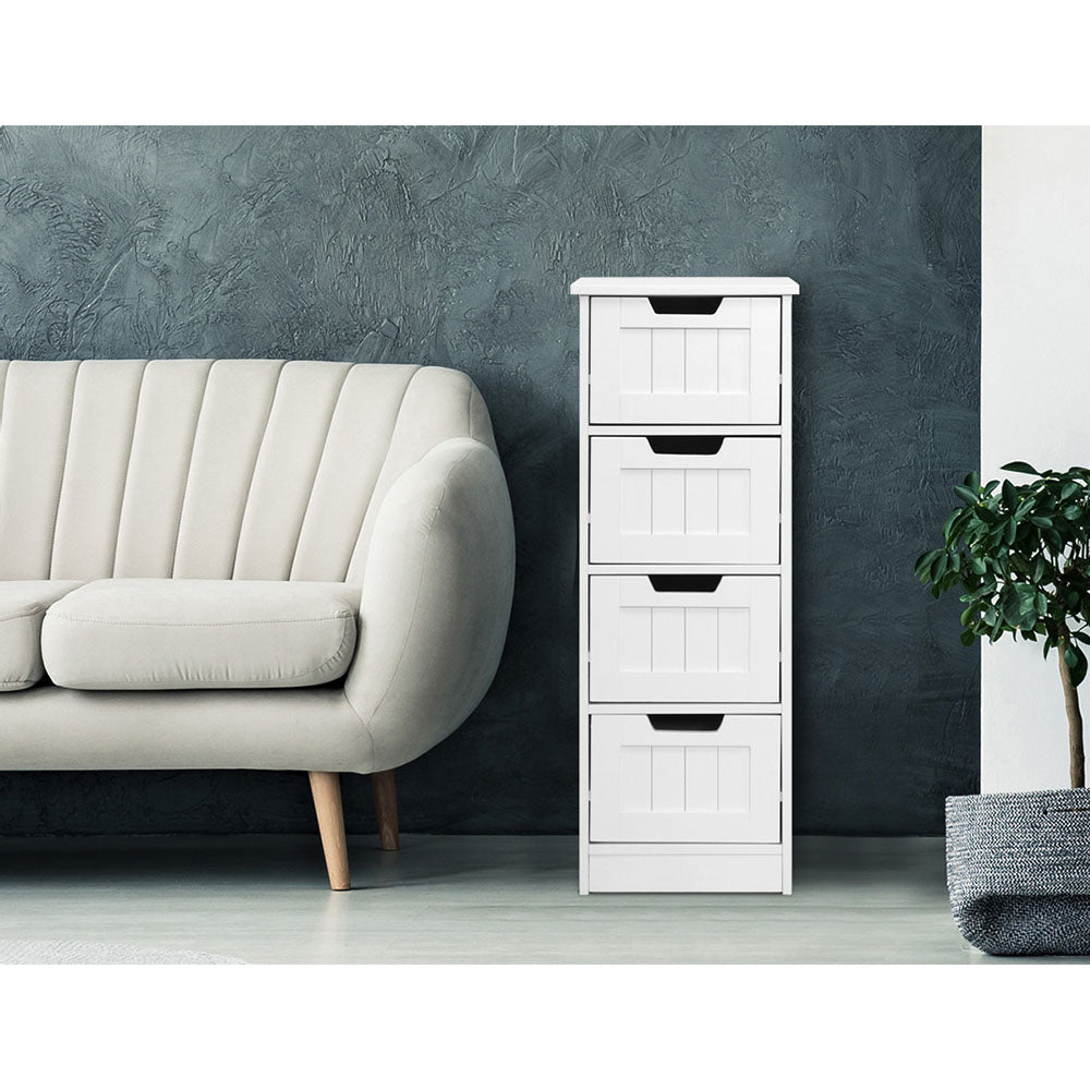 4 Chest of Drawers - LEESA White