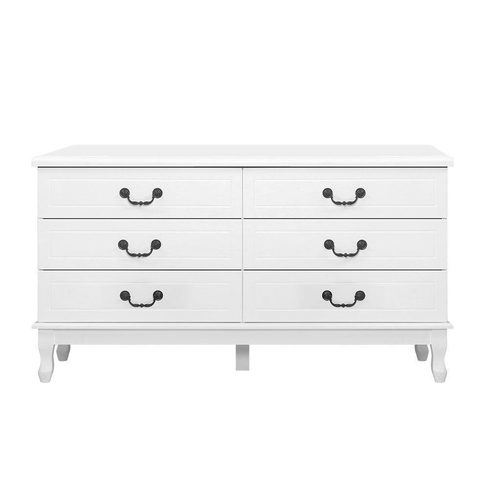 6 Chest of Drawers - KUBI White