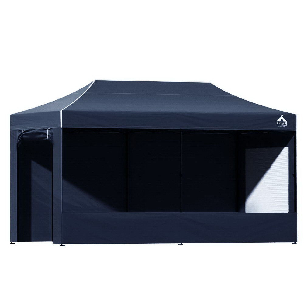 Gazebo Pop Up Marquee 3x6 Folding Tent Gazebos Camping 500D Oxford Navy