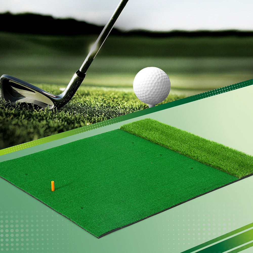 Golf Hitting Mat Portable Driving Range Practice Training Aid 2 in 1