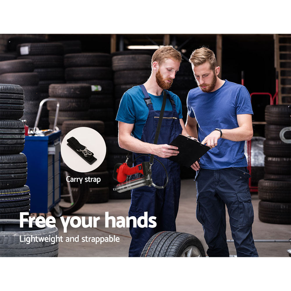 Grease Gun Cordless 20v 450g 9000PSI 76cm Hose Electric Battery Cartridge