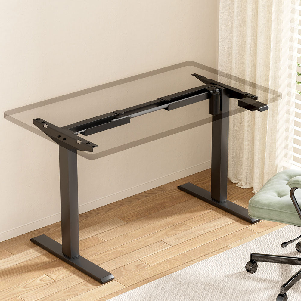 Electric Standing Desk Frame Only Height Adjustable 70KG Load Black