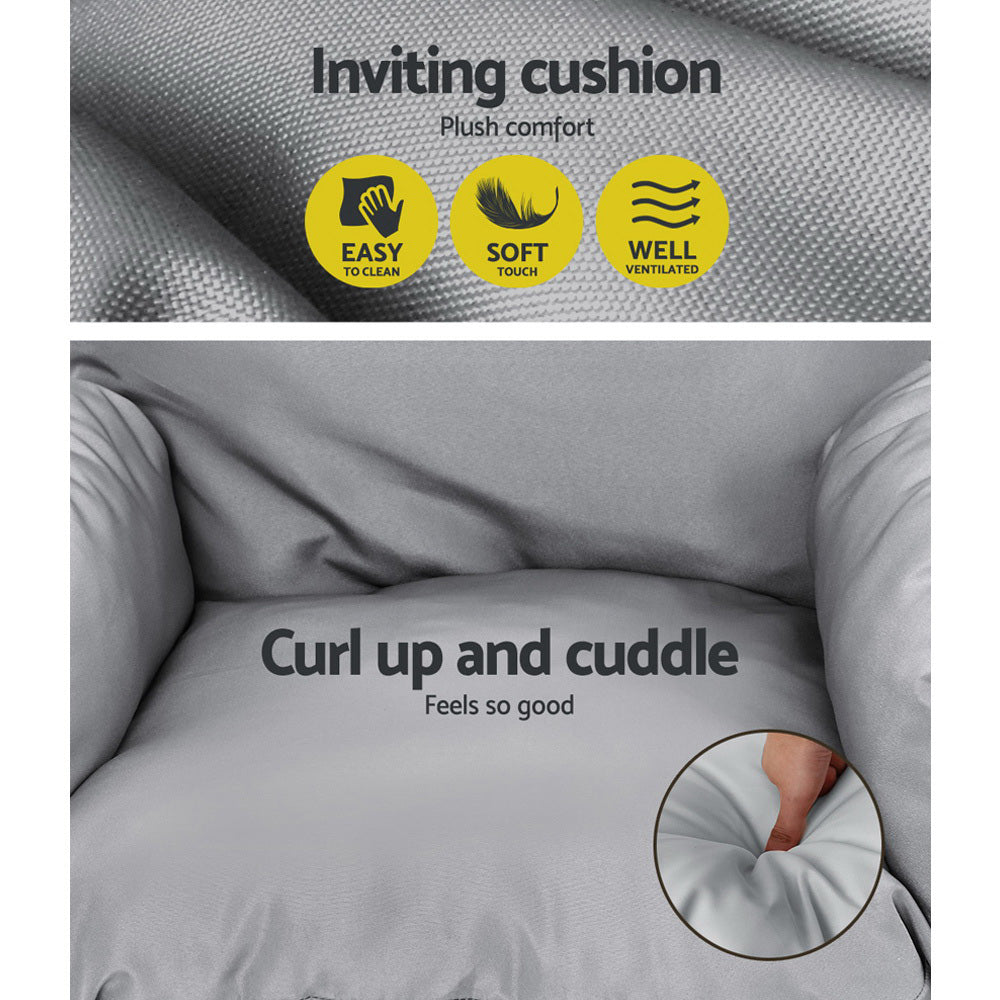 Outdoor Egg Swing Chair Patio Furniture Pod Stand Canopy Foldable Grey