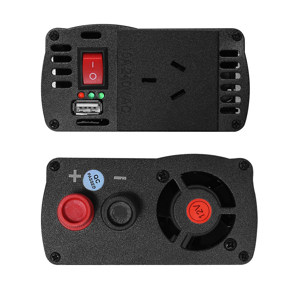 Power Inverter 600W/1200W 12V to 240V Pure Sine Wave Camping Car Boat
