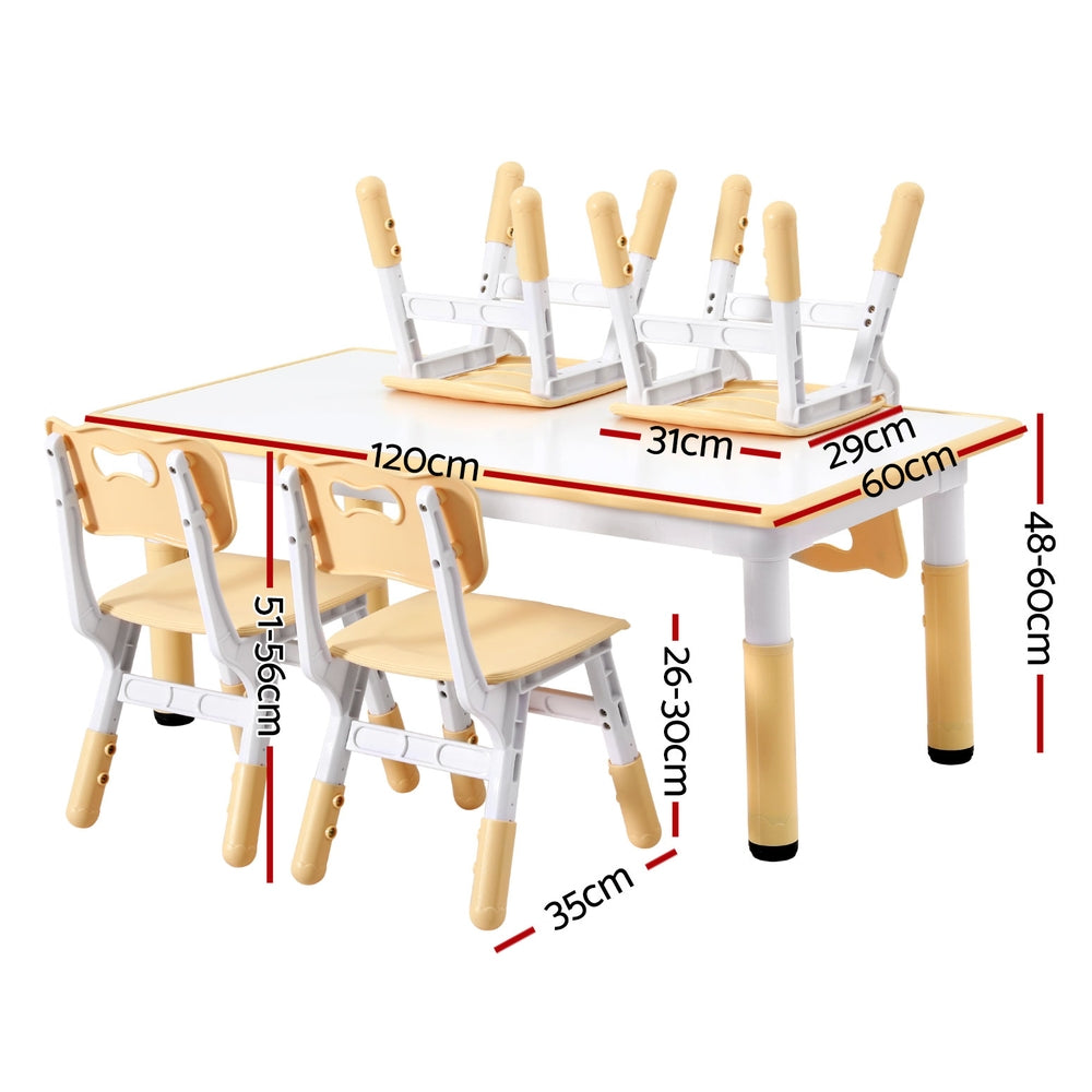 1 Kids Table and 4 Chairs Set Graffiti