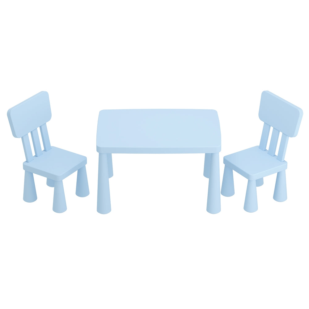 1 Kids Table and 2 Chairs Set Blue