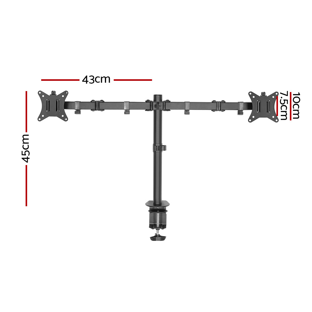 Monitor Arm Dual Desk Mount Screen Bracket Holder