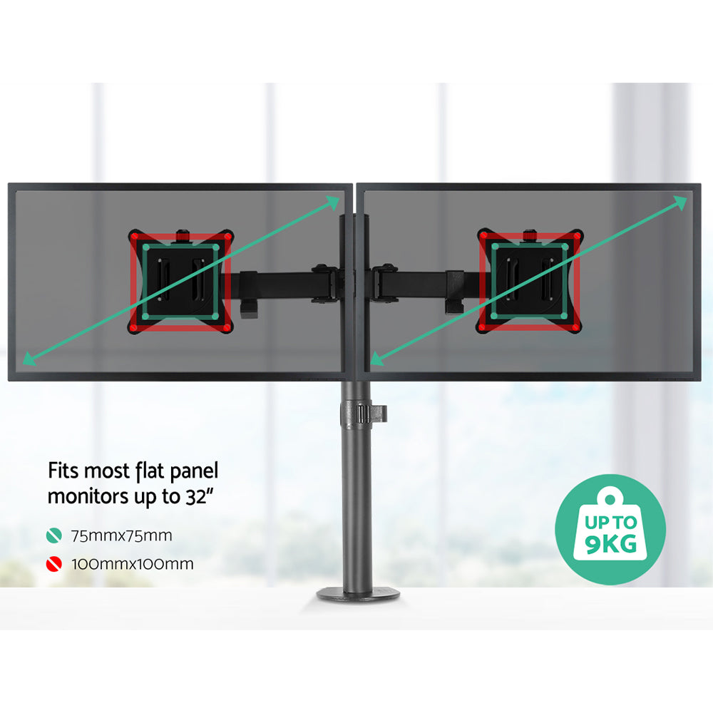 Monitor Arm Dual Desk Mount Screen Bracket Holder