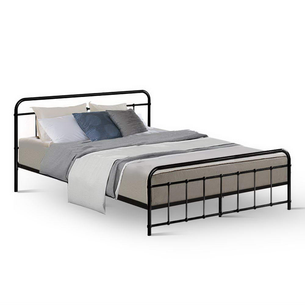 Bed Frame Metal Bed Frame LEO - Queen (Black)