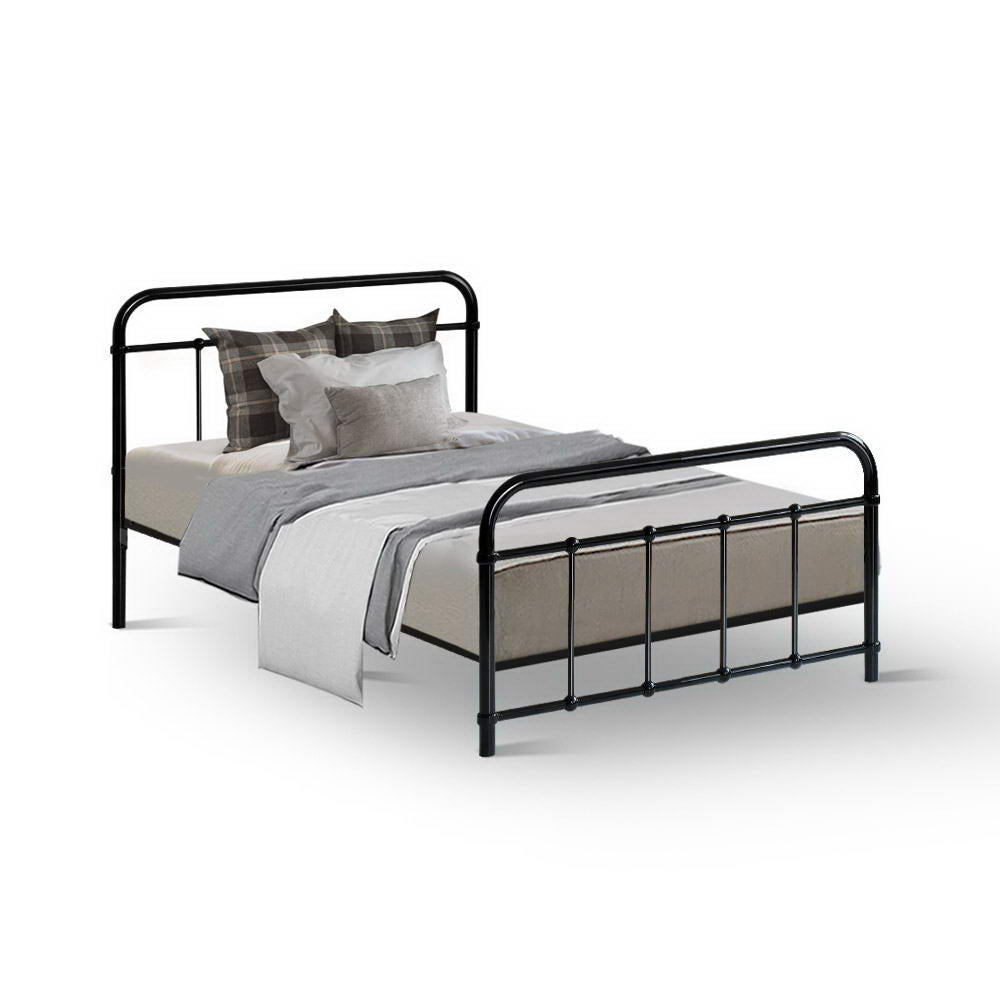 Bed Frame Metal Bed Frame LEO - Single (Black)