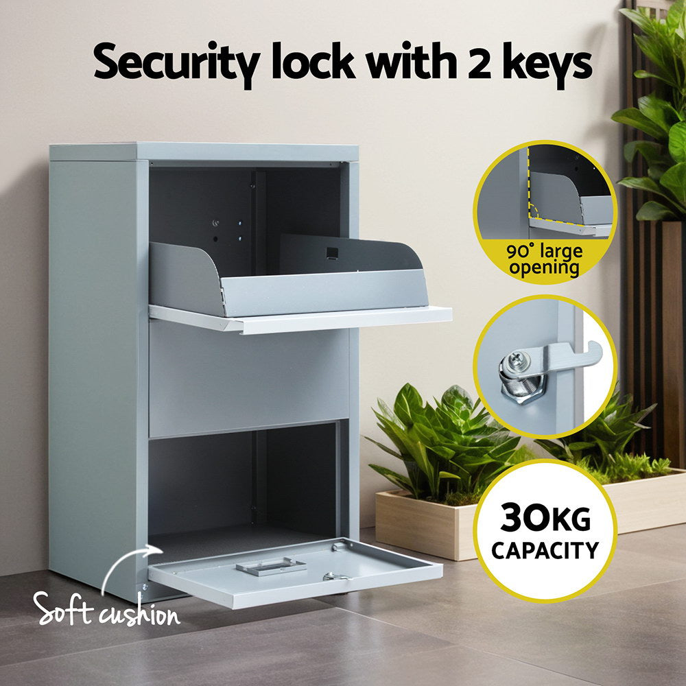 Parcel Letterbox Drop Box Package Grey