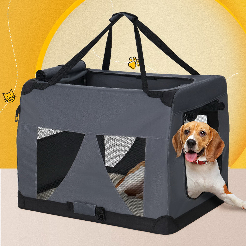 Pet Carrier Soft Crate Dog Cat Travel 121x80CM Portable Foldable Car 4XL