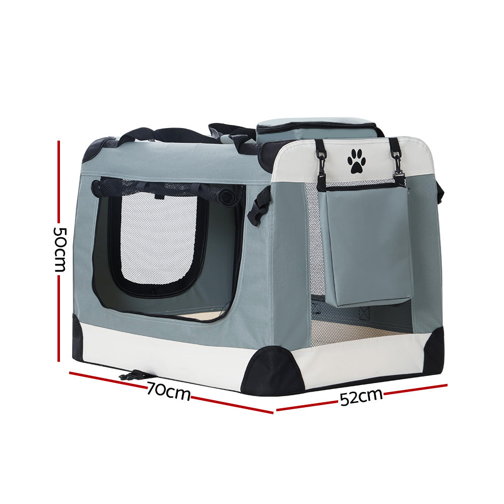 Pet Carrier Soft Crate Dog Cat Travel 70x52CM Portable Foldable Car Large