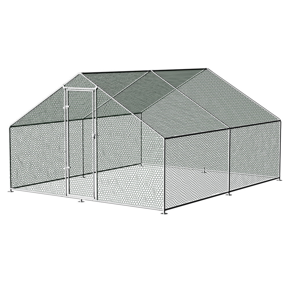 Chicken Coop Cage 3x4x2m Galvanised Steel