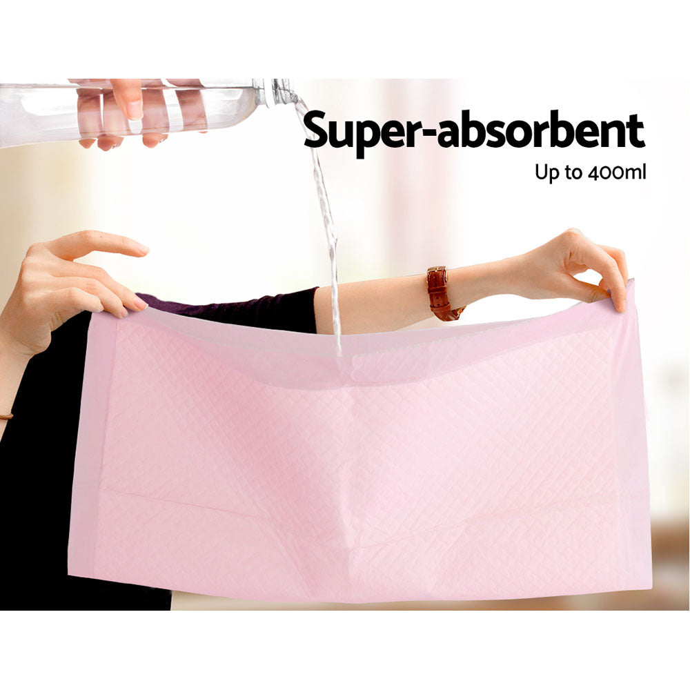 Pet Training Pads 400pcs 60x60cm Puppy Dog Toilet Pee Indoor Super Absorbent Pink
